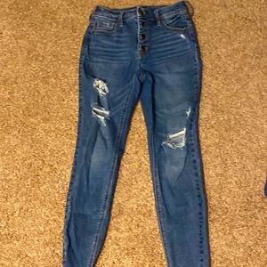 High rise jeans,size:2,color:navy blue